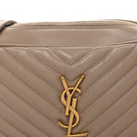 Calfskin Matelasse Monogram Lou Camera Bag Dark Beige