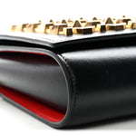 Calfskin Spikes Empire Paloma Clutch Black