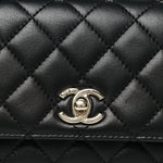 Goatskin Quilted Rainbow Extra Mini Coco Handle Flap Black