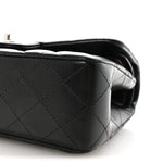 Lambskin Quilted Small Double Flap Black