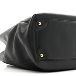 Calfskin Cerf Executive Shopper Tote Black