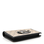 GG Supreme Monogram Azalea Calfskin Horsebit 1955 Wallet On Chain Beige Black