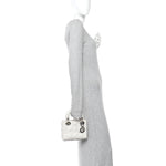 Lambskin Cannage Mini Lady Dior White