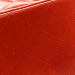 Lambskin Quilted Jumbo Double Flap Red