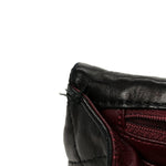 Washed Lambskin Quilted Maxi Single Flap Black