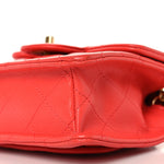 Caviar Quilted Mini Sweet Classic Flap Red