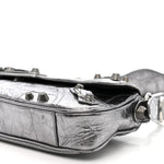Metallic Agneau Arena Small Le Cagole Sling Bag Silver