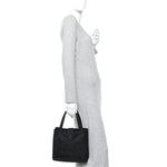 Nylon Button CC Tote Black
