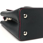 Taurillon Capucines PM Black Fuchsia