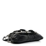 Nappa Vertical Matelasse Medium Maxi Horsebit Chain Shoulder Bag Black
