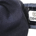 Lambskin Quilted Chain Drawstring Bag Navy Blue