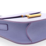 Calfskin Mini T Clasp Tara Crossbody Bag Hyacinth