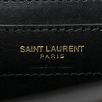 Smooth Calfskin Medium Classic Monogram Kate Tassel Satchel Black