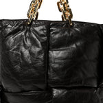 Calfskin Maxi Intrecciato Puffy Chain Tote Bag Fondente