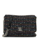 Tweed Small Messenger Flap Navy