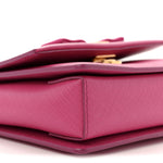 Hammered Calfskin Mini Vara Bow Crossbody Bag Agata Rosa
