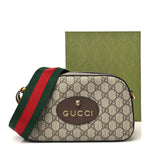 GG Supreme Monogram Web Neo Vintage Shoulder Bag Beige New Acero Crop