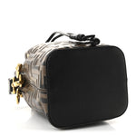 Vitello Liberty F is Fendi Bi-Color FF 1974 Embossed Mini Mon Tresor Bucket Bag Maya Black