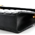 Grain De Poudre Textured Mixed Matelasse Triquilt Medium Monogram Satchel Black