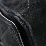 Suede Quilted Medium Chanel 25 Handbag Black