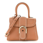 Grained Rodeo Calfskin Surpique Mini Brillant Satchel Vegetal Ivory