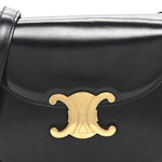 Shiny Calfskin Besace Clea Triomphe Black