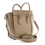 Drummed Calfskin Nano Luggage Dune