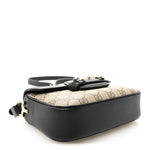 GG Supreme Monogram Horsebit 1955 Soft Small Shoulder Bag Beige Black