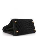 Silk Veau Doblis Pleated Mini Kelly Sellier 20 Black
