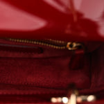 Patent Cannage Mini Lady Dior Red