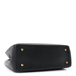 Bullskin Stitched Bi-Color Medium Shopping Tote Black