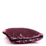 Sequin Logo Shopping Tote Pink Black