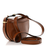 Soft Calfskin Traingle Arque Flap Shoulder Bag Cognac