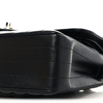 Lambskin Chevron Quilted Small Double Flap Black