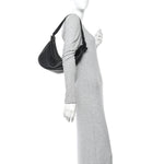 Grained Calfskin Large Slouchy Banana Bag Black
