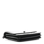 Aged Calfskin Chevron Quilted Reissue 2.55 Square Wallet On Chain WOC So Black