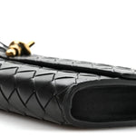 Nappa Intrecciato Long Andiamo Top Handle Clutch Black