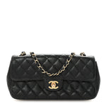 Caviar Quilted East West Flap Black