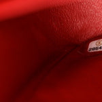 Caviar Quilted Medium Double Flap Red