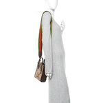 Monogram Jumbo GG Textured Dollar Calfskin Web Mini Vertical Tote Camel Ebony New Acero