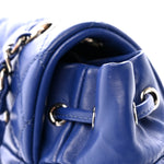 Lambskin Quilted Large Urban Spirit Backpack Blue