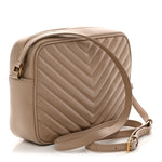 Calfskin Matelasse Monogram Lou Camera Bag Dark Latte