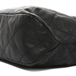Calfskin Quilted Daily Hobo Black