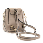 Suede Calfskin Mini Faye Backpack Motty Grey