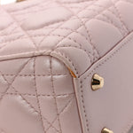 Metallic Lambskin Cannage Mini Lady Dior Lotus