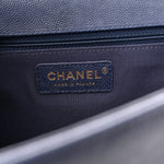 Caviar Quilted New Medium Boy Flap Blue