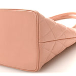 Caviar Quilted Medallion Tote Light Pink