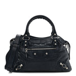Agneau Giant 12 Silver Hardware Town Bleu Obscur
