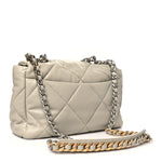 Lambskin Quilted Large Chanel 19 Flap Grey