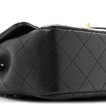 Caviar Quilted Mini Rectangular Flap Black
